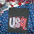 Stars Stripes Checks USA Tee - Preorder